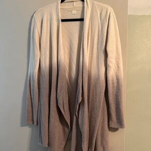Barefoot Dreams Cream and Gray Ombre Cardigan